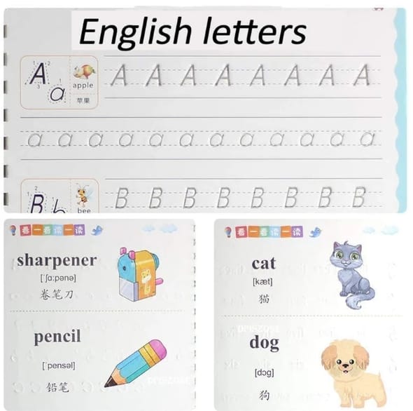 Sank Magic Practice Copybook (4 BOOKS,1 PEN,1 GRIP,10 REFILL) Pack of 1