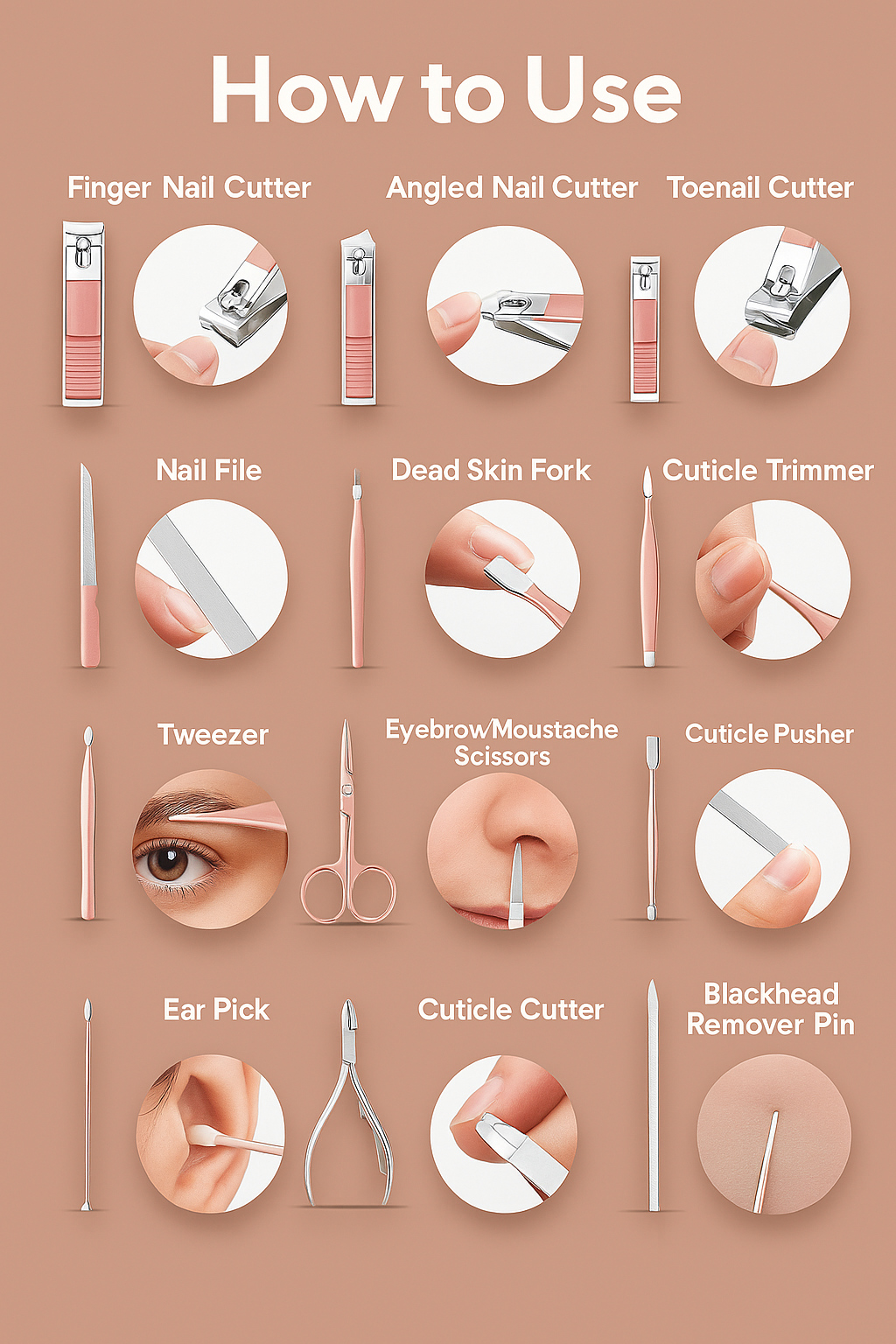 Manicure/Pedicure Nail Tool Set